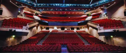 Image of the main auditorium seating taken from the stage.