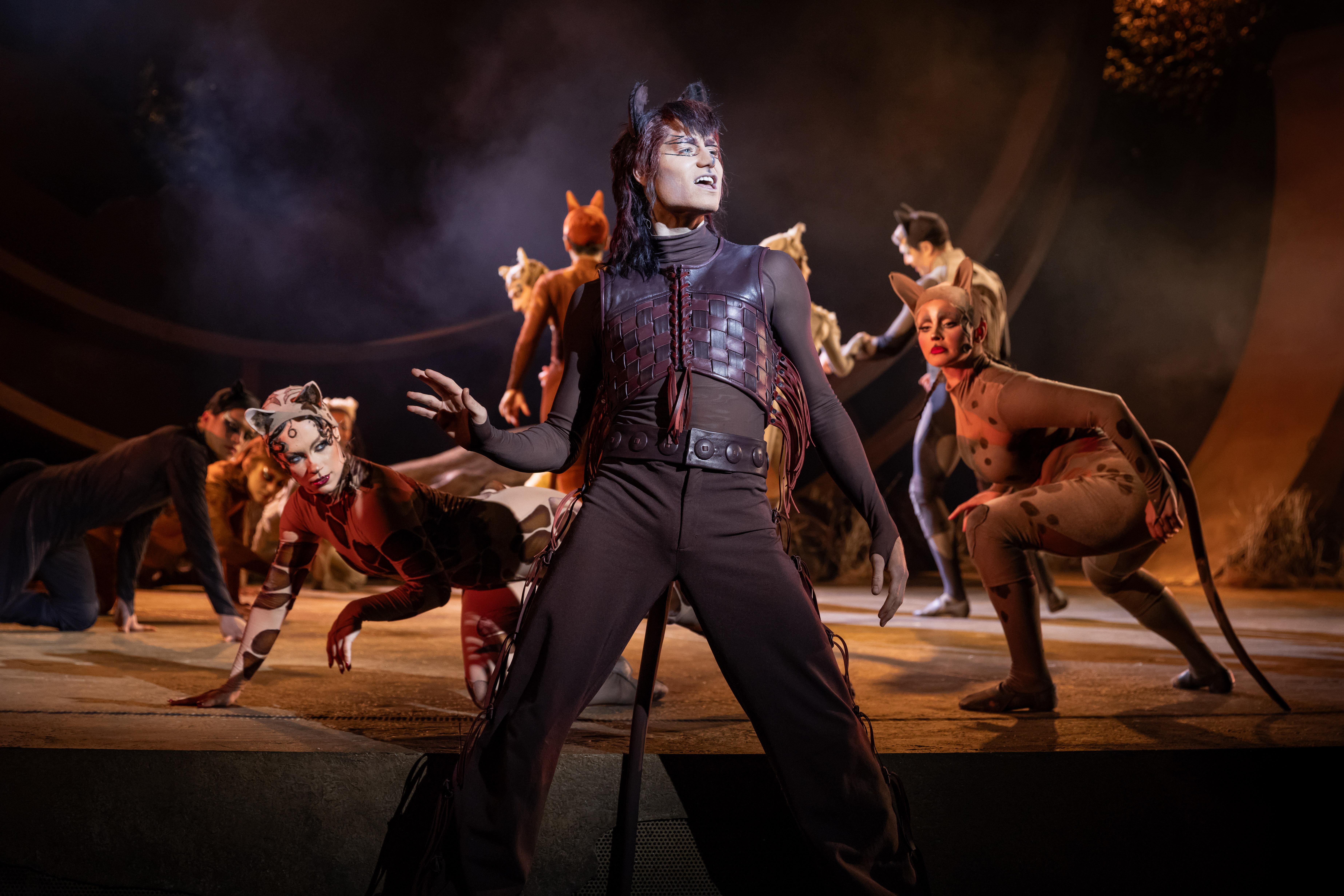 production shot of performers in CATS