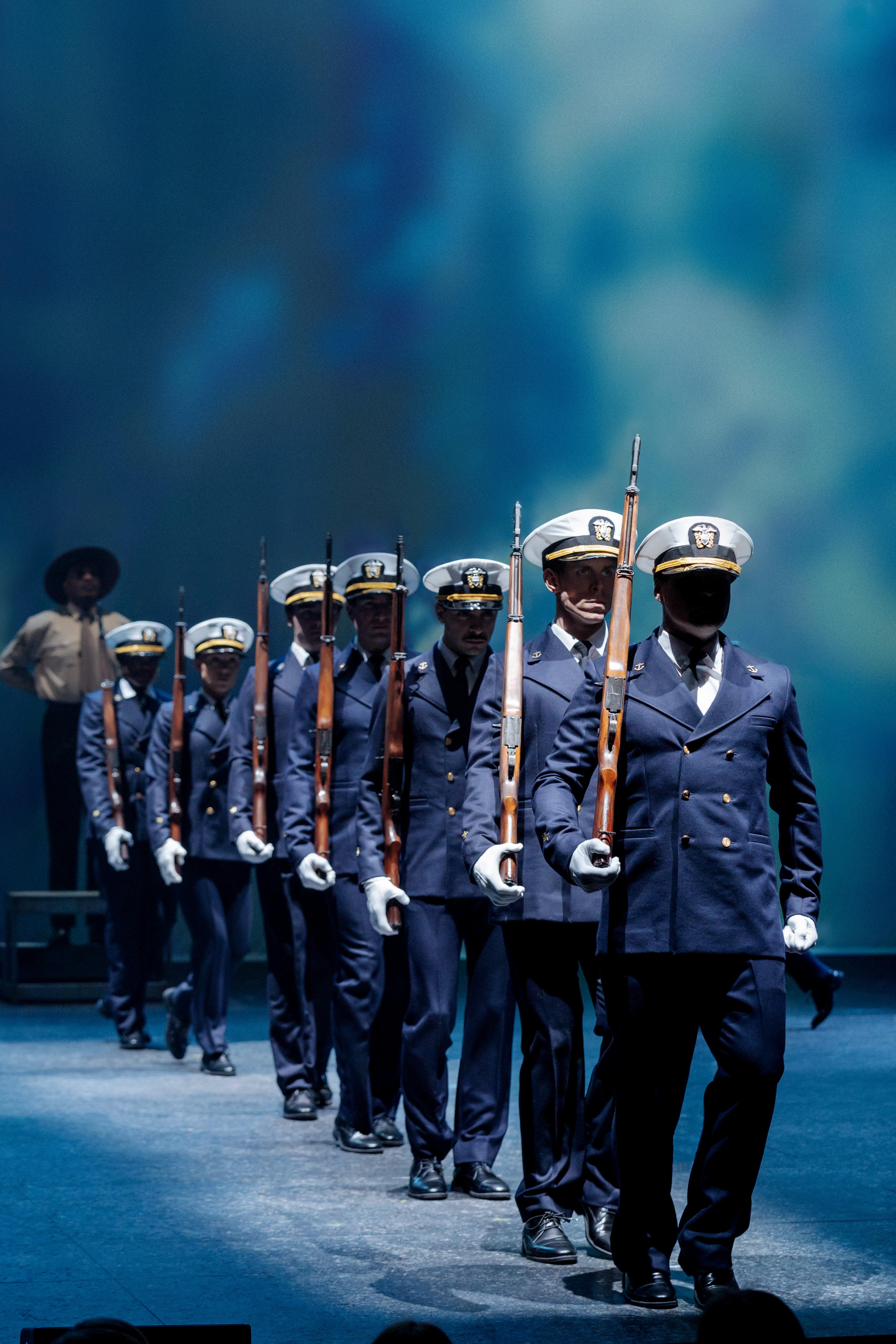 Line of soldiers marching