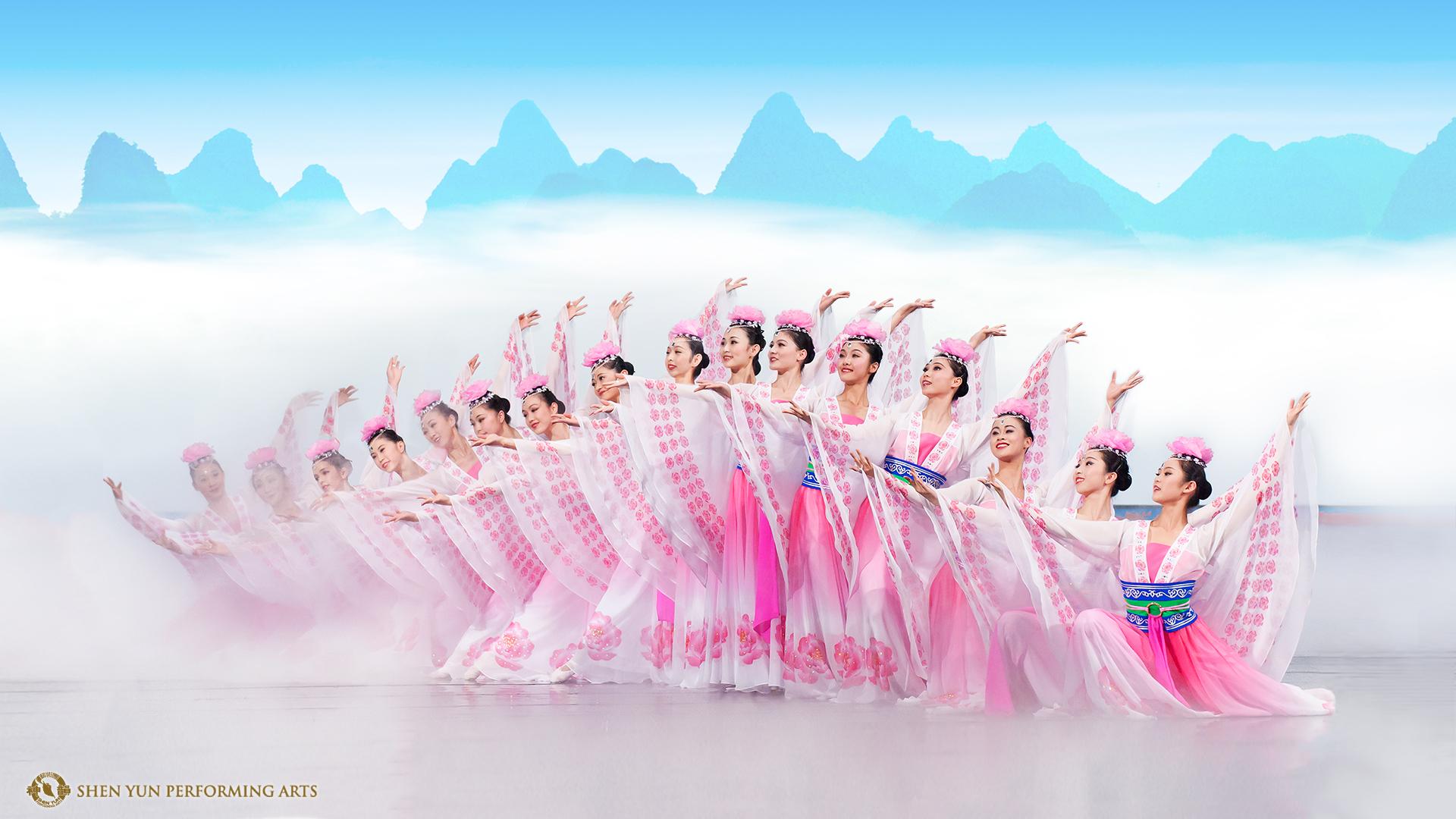 Dancers dressed in pink