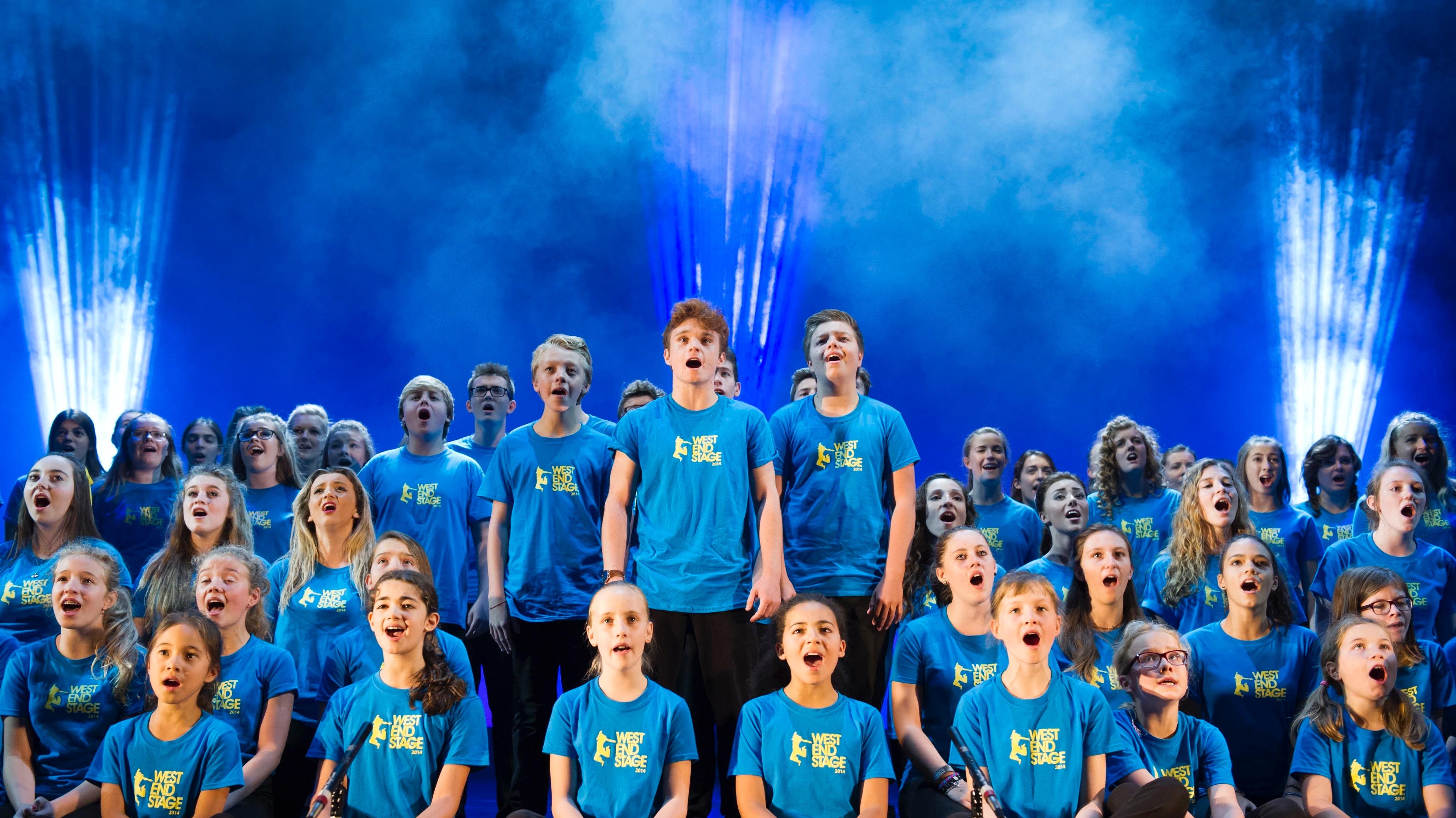 image of young people singing