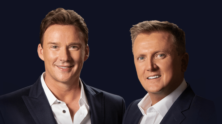 image of Aled Jones and Russell Watson in suits