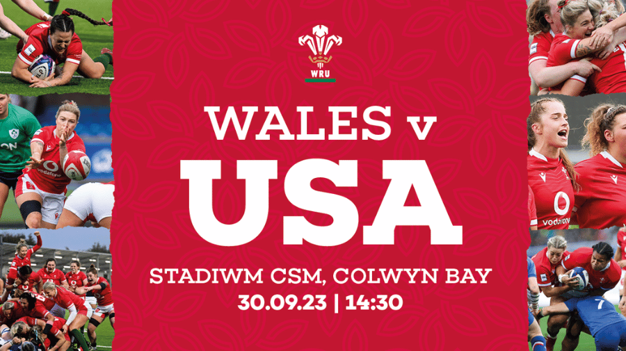Wales vs USA Title with game shots 