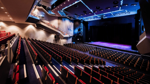 image from the back of an auditorium to the stage