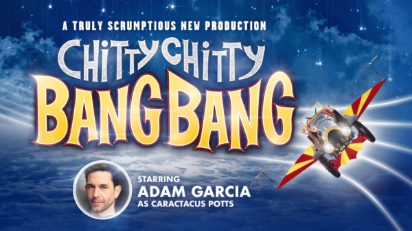 image of a flying car with text Chitty Chitty Bang Bang