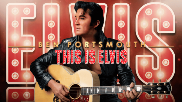 image of man dressed as Elvis holding a guitar