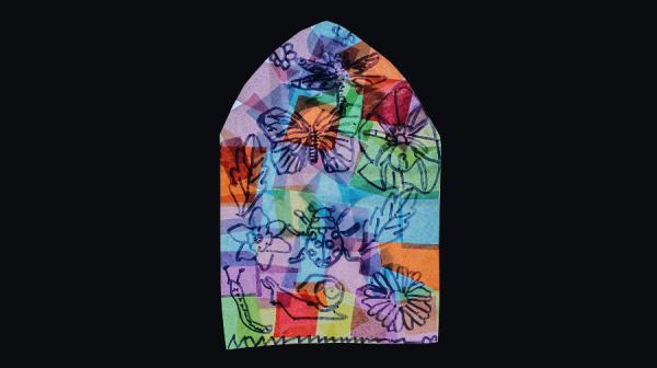 image of colourful craft suncatcher